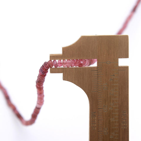 Tourmaline Pink Shaded Rondelle Faceted Natural Beads 13.5 Strands