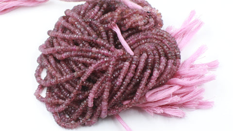 Tourmaline Pink Shaded Rondelle Faceted Natural Beads 13.5 Strands