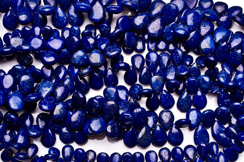 Lapis Lazuli Blue Pear Smooth Natural Beads
