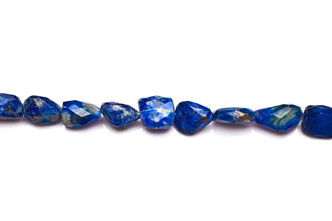 Lapis Lazuli Blue Nugget Faceted Natural Beads