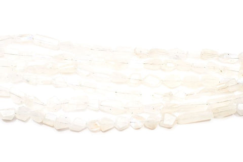 Moonstone White Nuggets Faceted Natural Beads