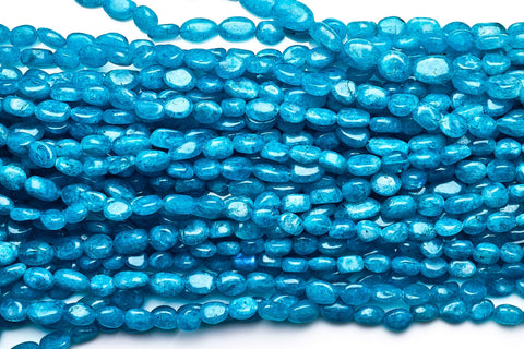 Moonstone Blue Oval Smooth Coating Beads