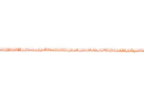 Pink Opal Rondelle Faceted Natural Beads