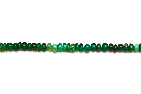 Chrysoprase Green Rondelle Smooth Natural Beads