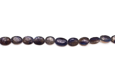 Labradorite Blue Oval Faceted Heat Treated Beads