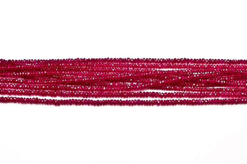 Ruby Red Rondelle Faceted Glass Filling Beads