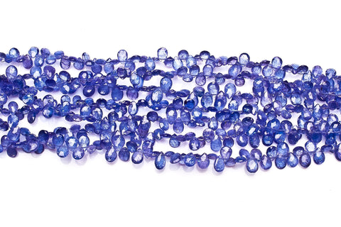 Tanzanite Blue Pear Faceted Natural Beads