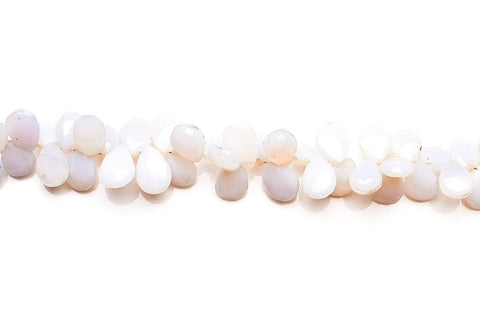 Chalcedony Light Blue Pear Faceted Natural Beads