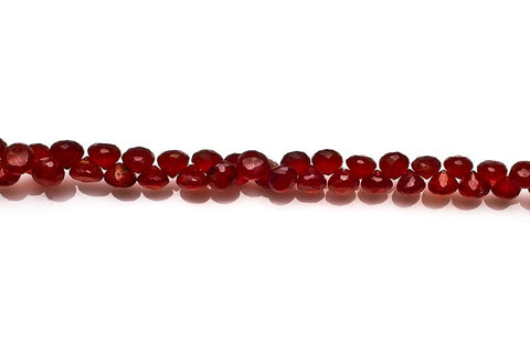 Hexonite Dark Orange Onion Faceted Natural Beads
