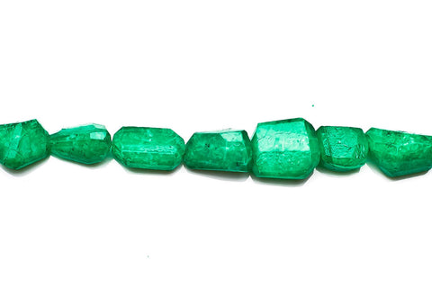 Moonstone Green Nuggets Faceted Coating Beads