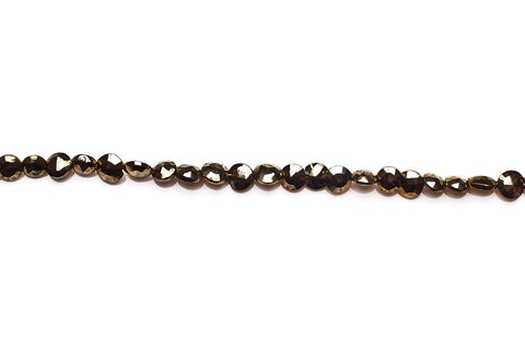 Pyrite Gold Drop Faceted Natural Beads