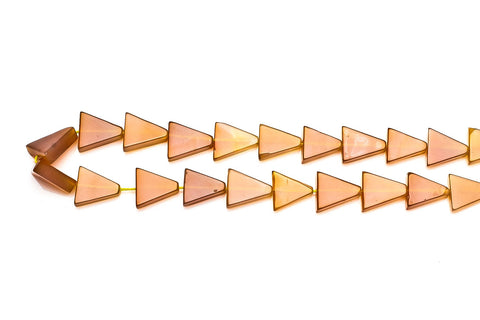 Chalcedony Brown Arrow Smooth Heat Treated Beads
