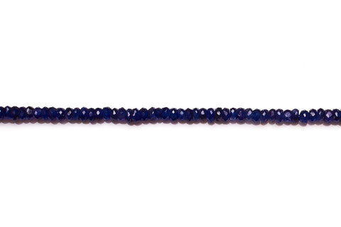 Sapphire Blue Rondelle Faceted Glass Filling Beads