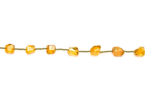 Citrine Orange Nuggets Faceted Natural Beads