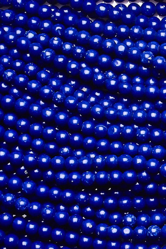 Lapis Lazuli Blue Round Smooth Natural Beads