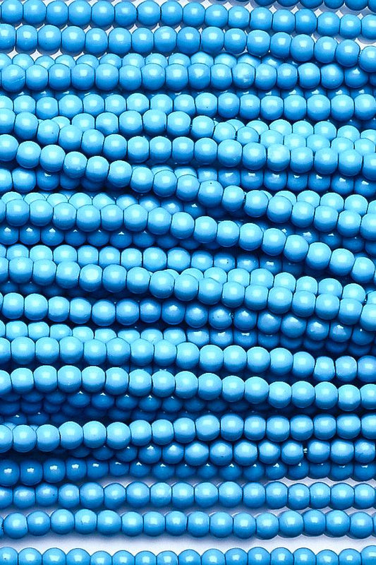 Howlite Turquoise Blue Round Smooth Natural Beads