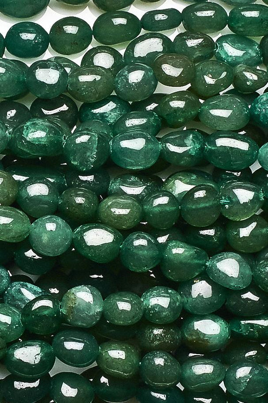 Aventurine Green Oval Smooth Natural Beads