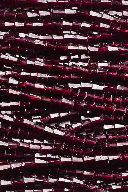 Garnet Red Cone Faceted Natural Beads