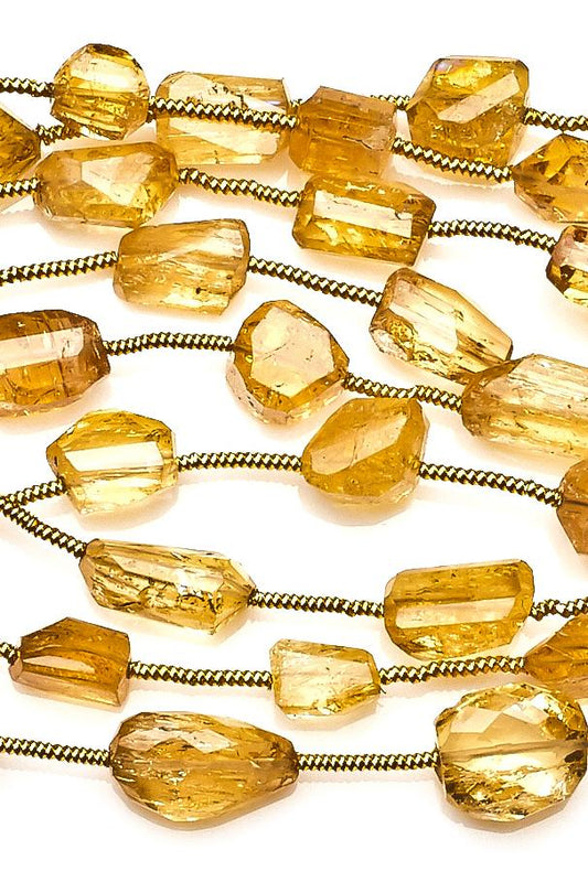 Citrine Orange Nuggets Faceted Natural Beads