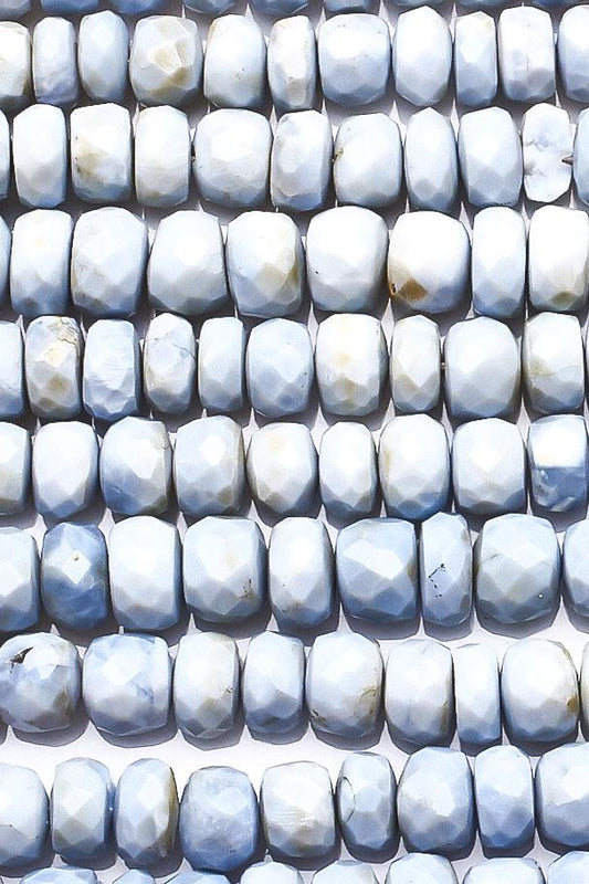 Blue Opal Light Blue Rondelle Faceted Natural Beads