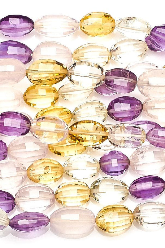 Mix Stone Multi Color Oval Faceted Natural Beads