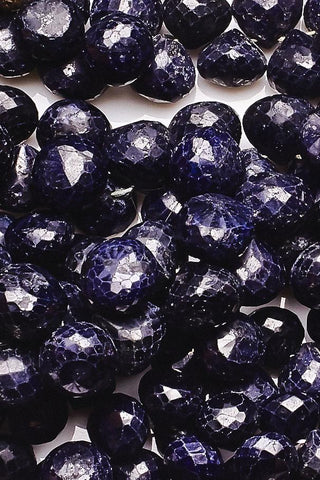 Sodalite Dark Blue Onion Faceted Natural Beads