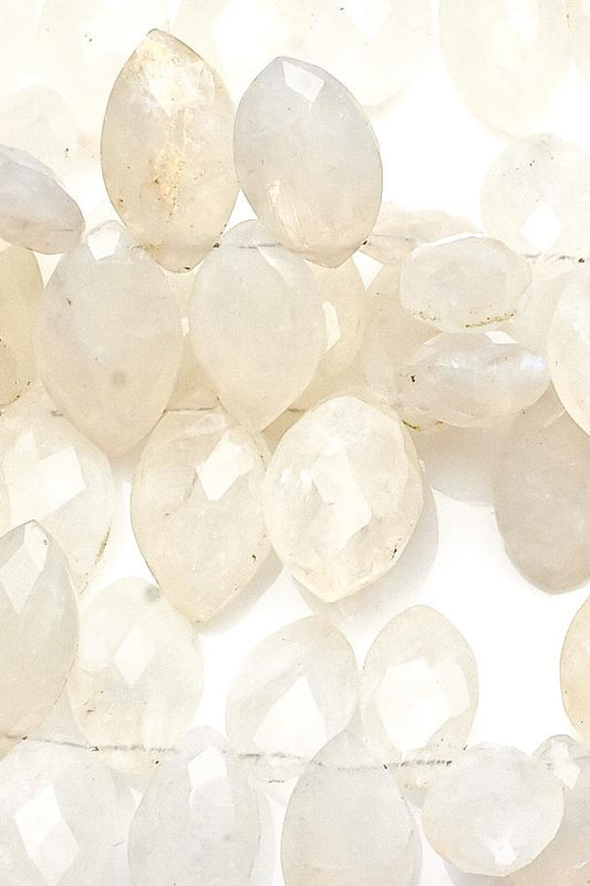 Moonstone White Marquise Faceted Natural Beads