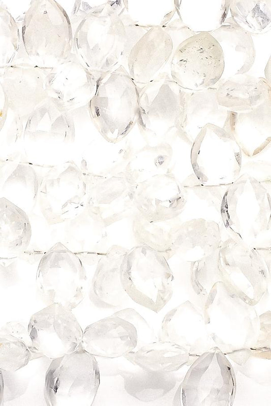Crystal Quartz Clear Marquise Faceted Natural Beads