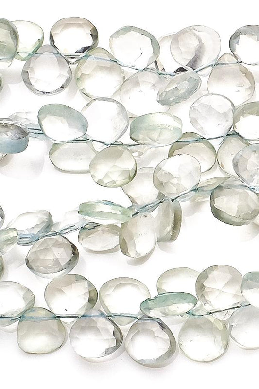 Green Amethyst Green Heart Faceted Natural Beads