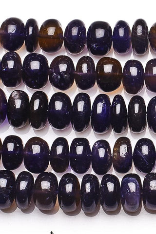 Iolite Blue Rondelle Smooth Natural Beads