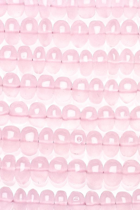 Chalcedony Pink Rondelle Smooth Heat Treated Beads