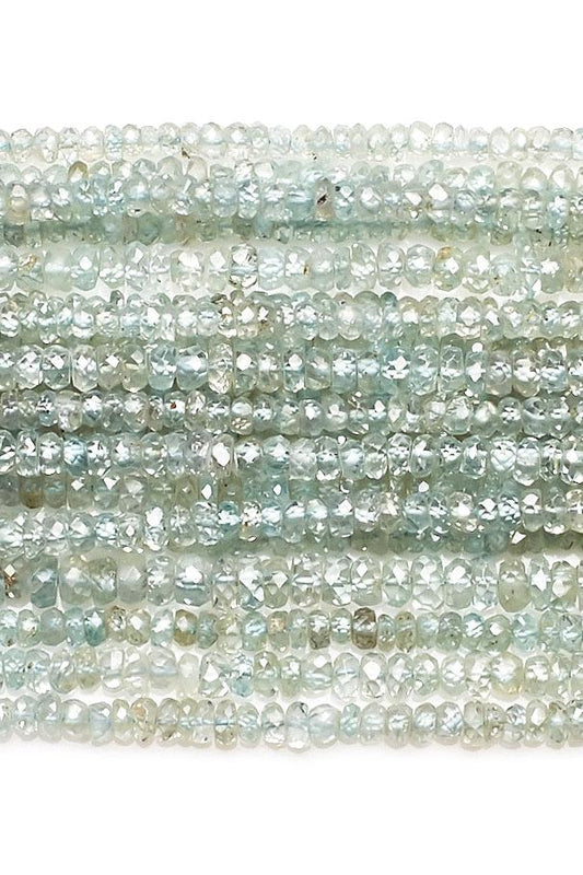 Blue Zircon Blue Rondelle Faceted Natural Beads