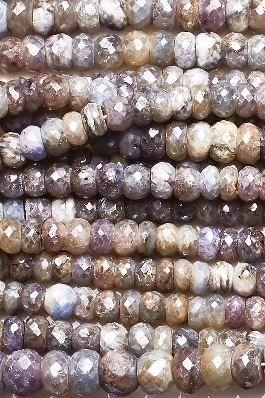 Silverite Silver Rondelle Faceted Mystic Coating Beads