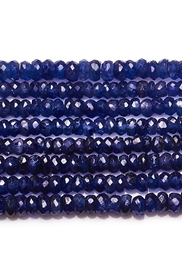 Sapphire Blue Rondelle Faceted Glass Filling Beads
