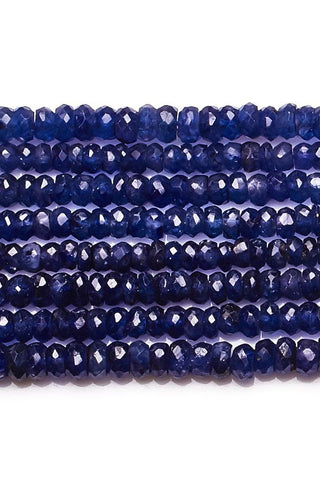 Sapphire Blue Rondelle Faceted Glass Filling Beads