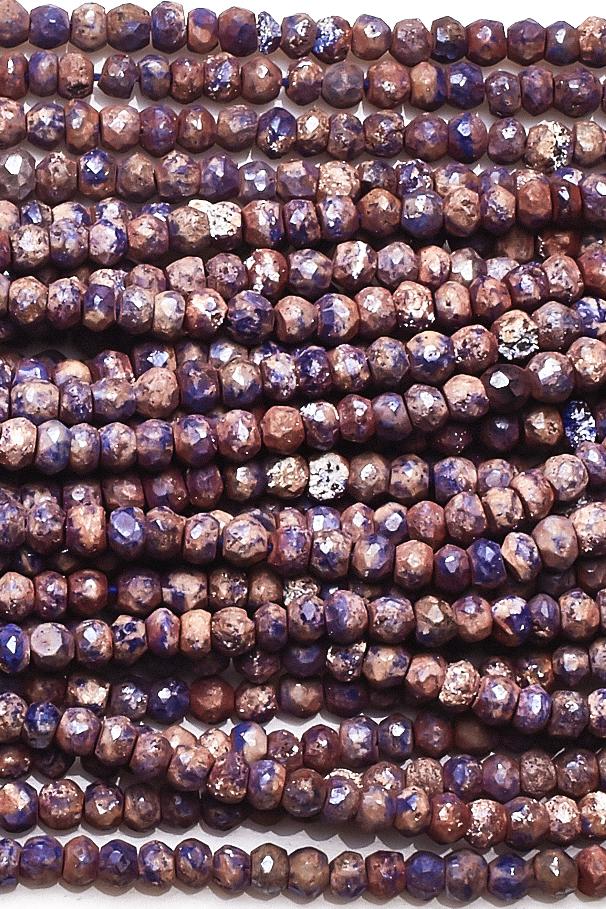 Opal Blue Rondelle Faceted Natural Beads