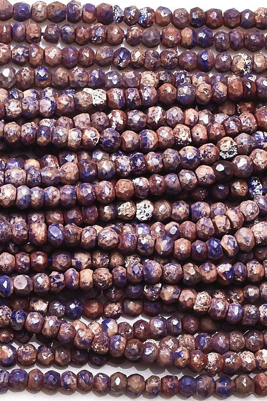 Opal Blue Rondelle Faceted Natural Beads
