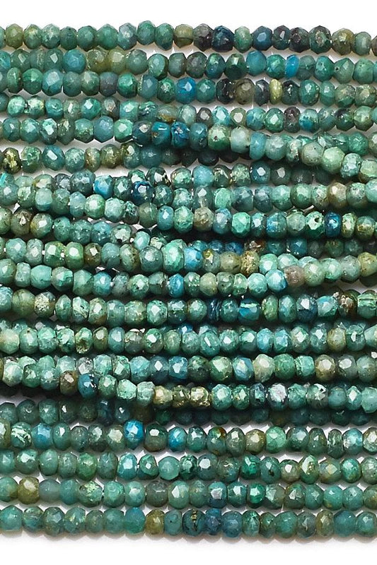 White Opal White Rondelle Faceted Natural Beads