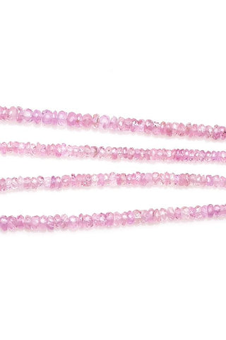 Amethyst Pink Rondelle Faceted Natural Beads