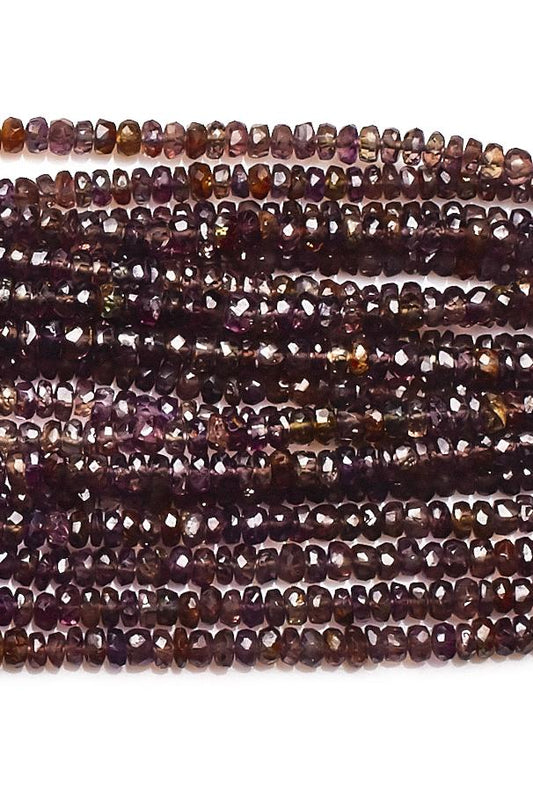 Sapphire Brown Rondelle Faceted Natural Beads