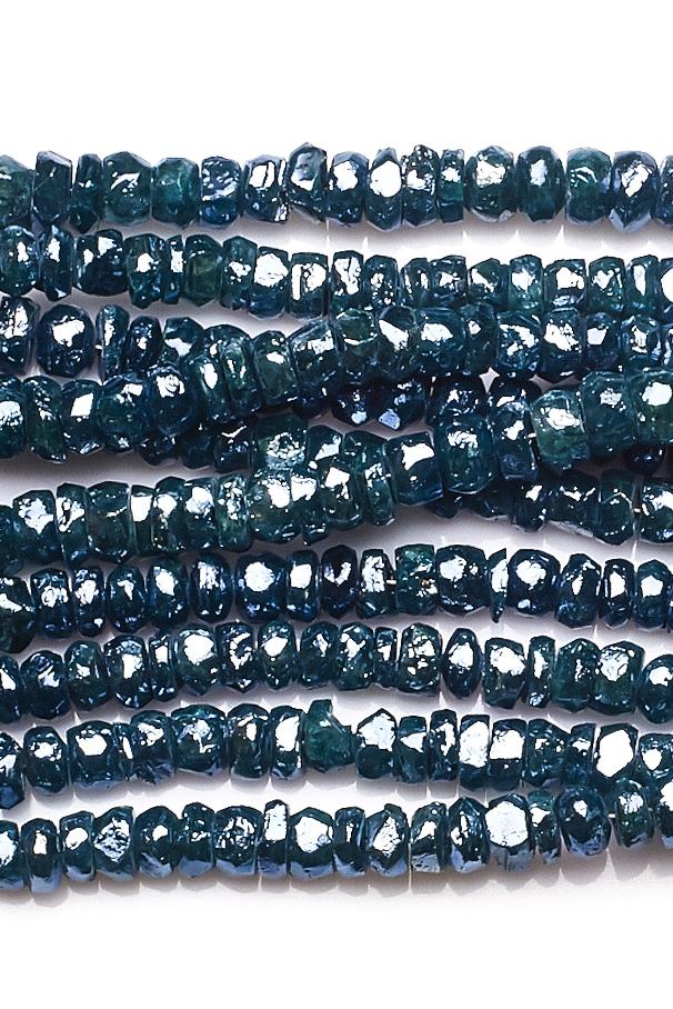 Kynite Blue Rondelle Faceted Natural Beads