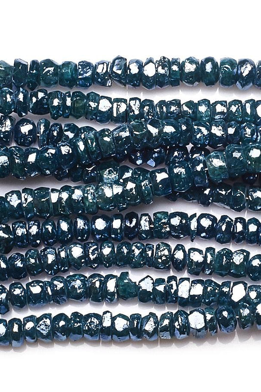 Kynite Blue Rondelle Faceted Natural Beads