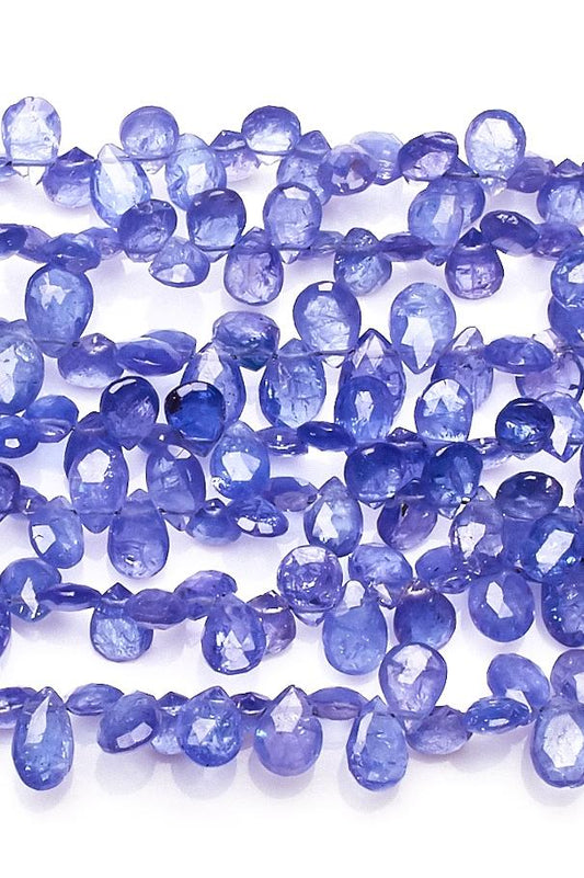 Tanzanite Blue Pear Faceted Natural Beads