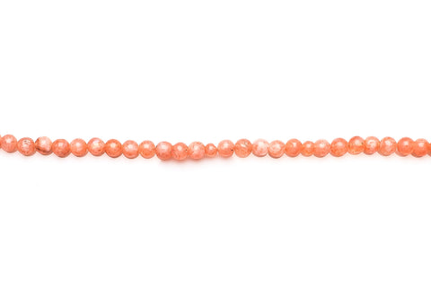 Moonstone Brown Round Smooth Coated Mini Beads