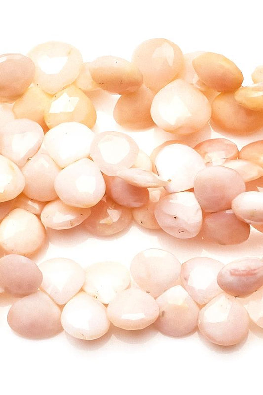 Pink Opal Pink Heart Faceted Natural Beads