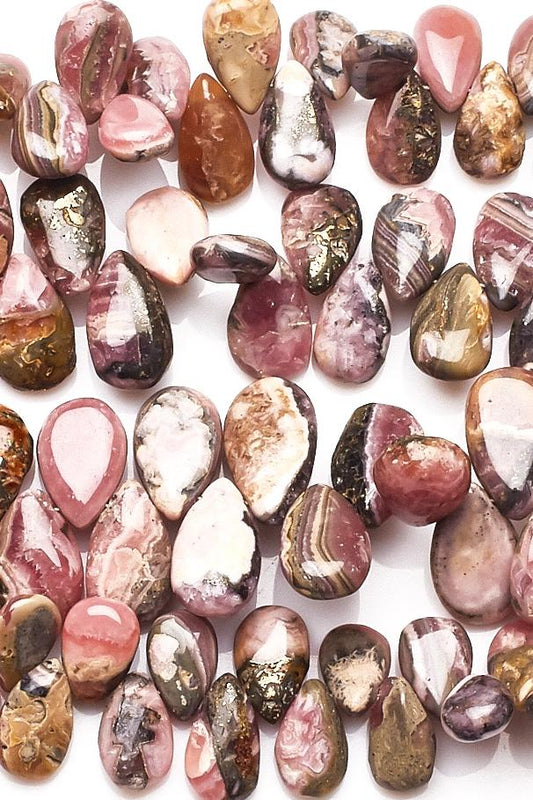Rhodocrosite Multi Pear Smooth Natural Beads