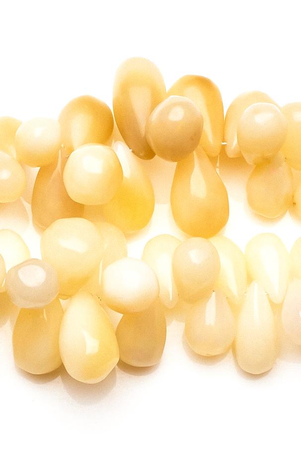 Ethiopian Opal Drop Smooth Natural Beads