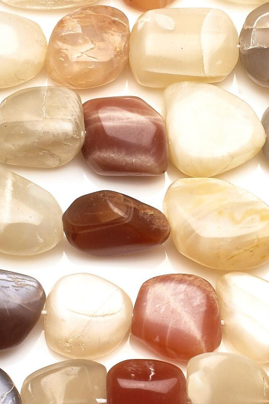Moonstone Multi Color Nugget Smooth Natural Beads