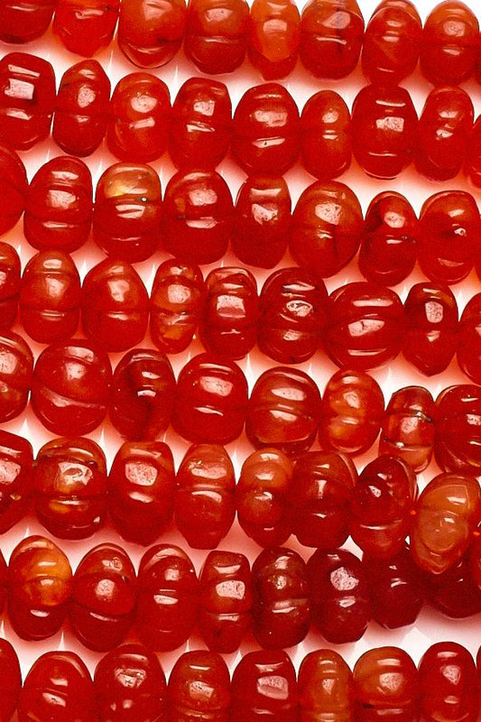 Carnelian Orange Watermelon Smooth Natural Beads