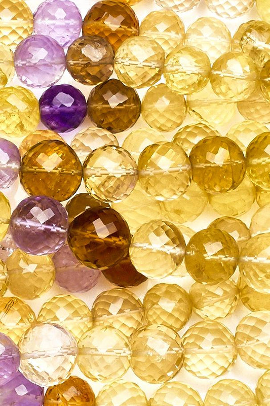 Multi Stone Multi Round Faceted Natural Beads